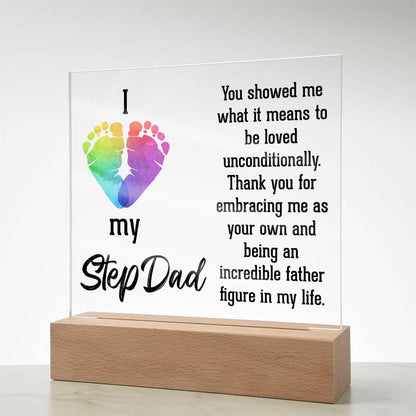 I Love My Step Dad  Acrylic Square Design (sd.2.acq)