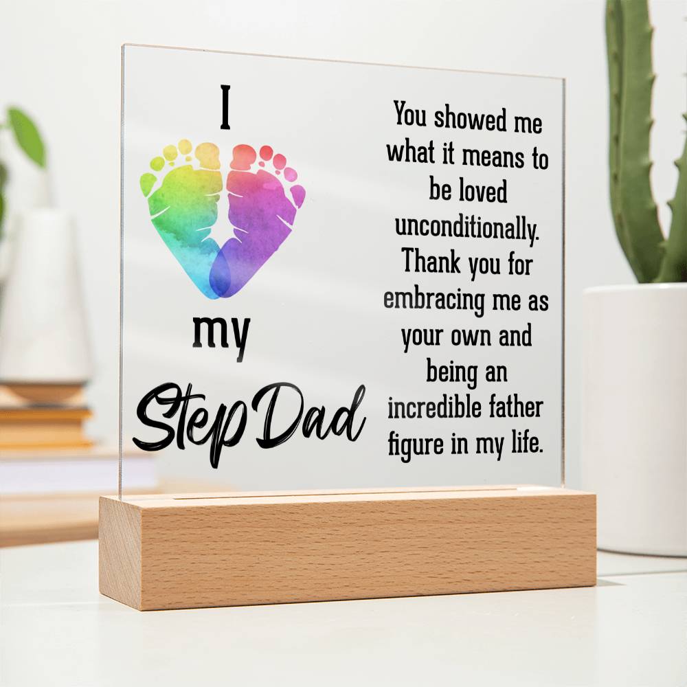 I Love My Step Dad  Acrylic Square Design (sd.2.acq)