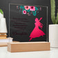 Daughter Every Step You Take Acrylic Square Plaque (d.1.acq)