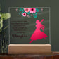 Daughter Every Step You Take Acrylic Square Plaque (d.1.acq)