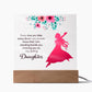Daughter Every Step You Take Acrylic Square Plaque (d.1.acq)