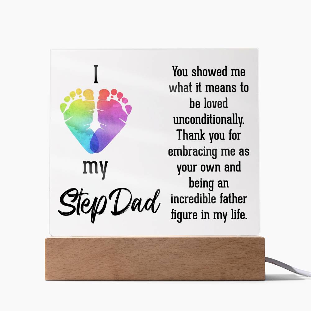 I Love My Step Dad  Acrylic Square Design (sd.2.acq)