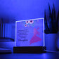 Daughter Every Step You Take Acrylic Square Plaque (d.1.acq)