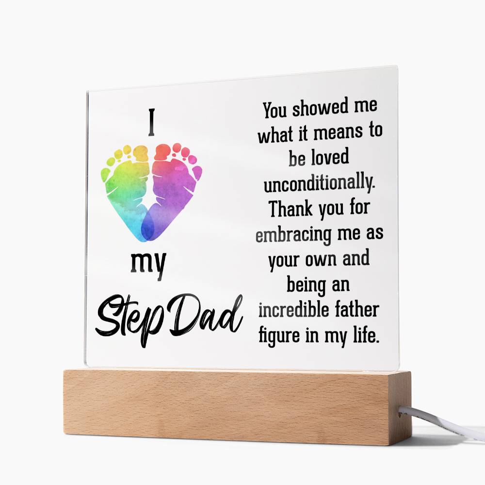 I Love My Step Dad  Acrylic Square Design (sd.2.acq)