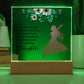 Daughter Every Step You Take Acrylic Square Plaque (d.1.acq)
