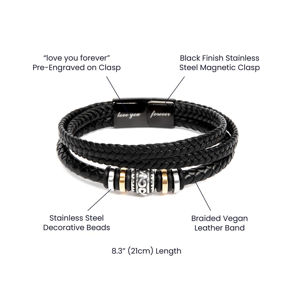 Grandson Leather Bracelet - Believe (128.lb.006)