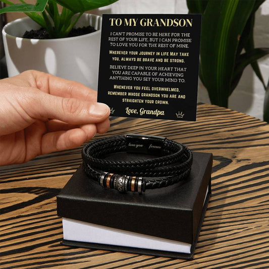 Grandson Leather Bracelet - Believe (128.lb.006)
