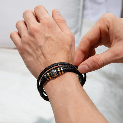 Grandson Leather Bracelet - Believe (128.lb.006)