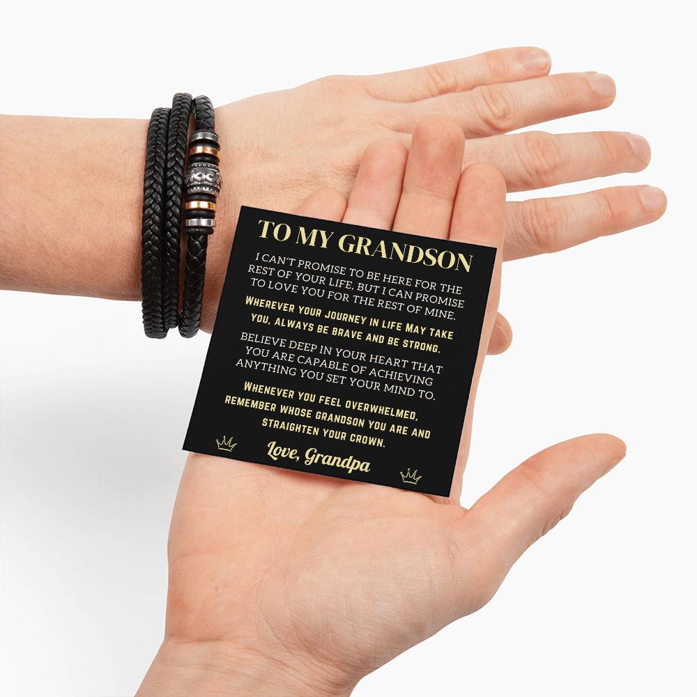 Grandson Leather Bracelet - Believe (128.lb.006)