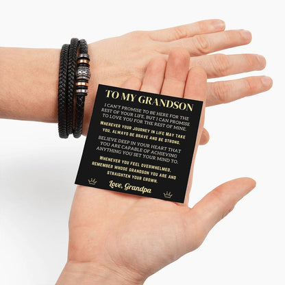Grandson Leather Bracelet - Believe (128.lb.006)