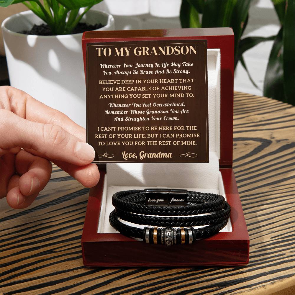 To My Grandson Bracelet - journey (128.lb.004)