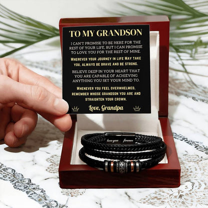 Grandson Leather Bracelet - Believe (128.lb.006)