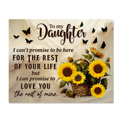 Daughter Promise to love you rest of my life High Gloss Metal Art Print