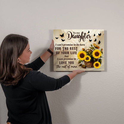 Daughter Promise to love you rest of my life High Gloss Metal Art Print