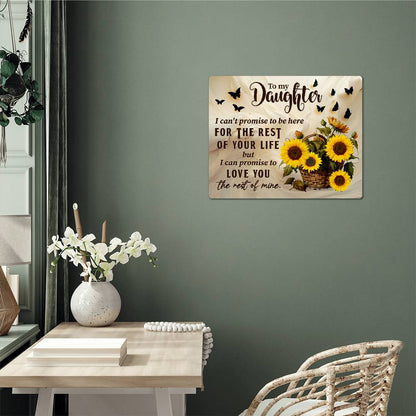 Daughter Promise to love you rest of my life High Gloss Metal Art Print