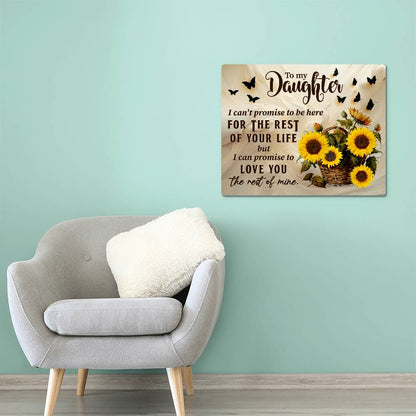 Daughter Promise to love you rest of my life High Gloss Metal Art Print