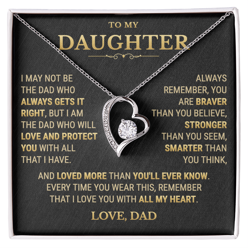 To My Daughter Necklace From Dad – The Dad Who Will Love And Protect You
