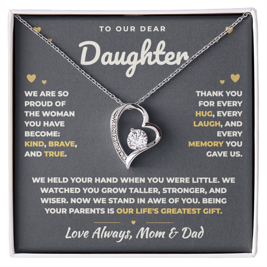 To Our Daughter Necklace From Mom & Dad – Our Life's Greatest Gift