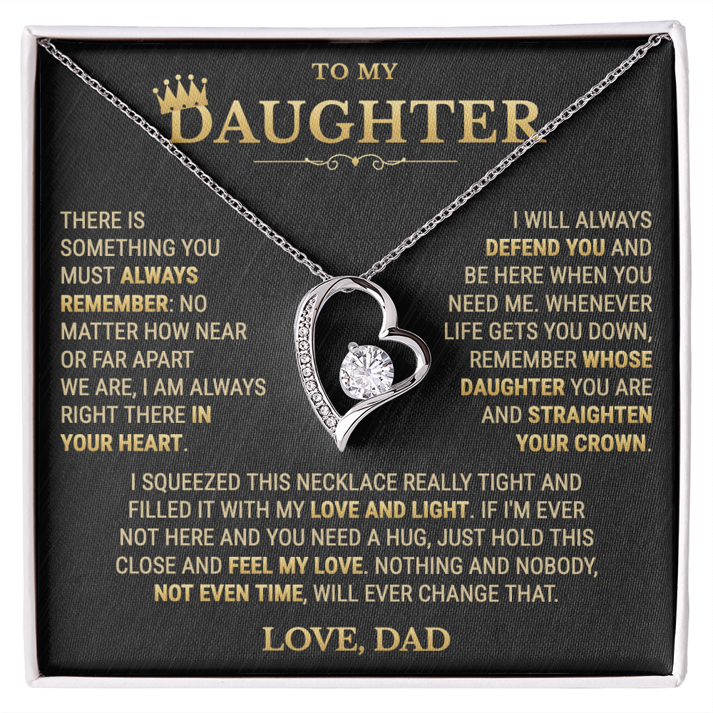 To My Daughter Necklace From Dad – Remember Whose Daughter You Are