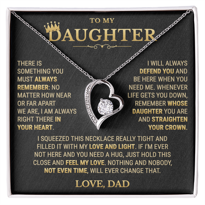 To My Daughter Necklace From Dad – Remember Whose Daughter You Are
