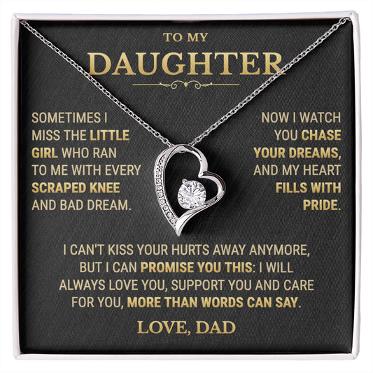 To My Daughter Necklace From Dad – My Heart Fills With Pride