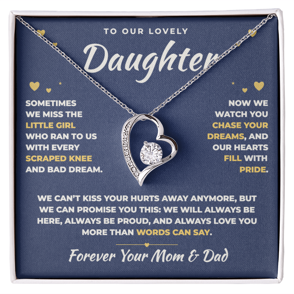 To Our Daughter Necklace From Mom & Dad – Our Hearts Fill With Pride