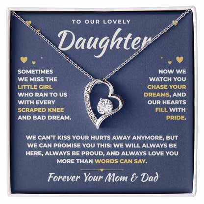 To Our Daughter Necklace From Mom & Dad – Our Hearts Fill With Pride
