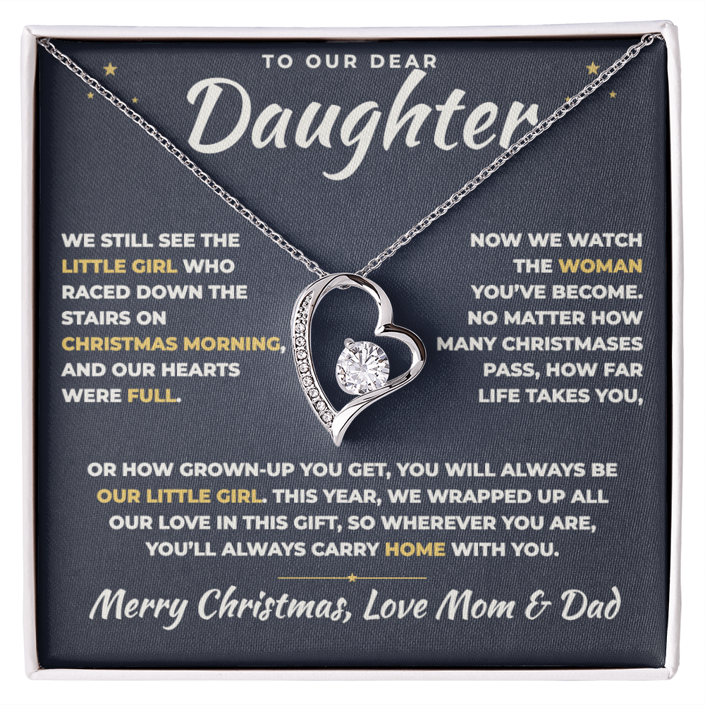 To Our Daughter Christmas Necklace From Mom & Dad – Always Our Little Girl (md.lg.1.fl)