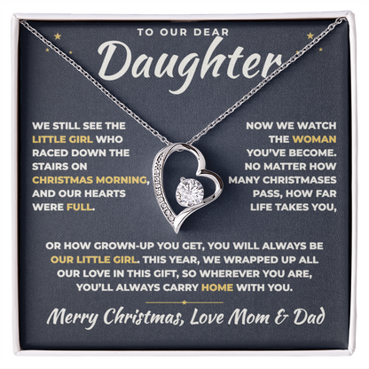 To Our Daughter Christmas Necklace From Mom & Dad – Always Our Little Girl (md.lg.1.fl)