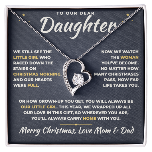 To Our Daughter Christmas Necklace From Mom & Dad – Always Our Little Girl
