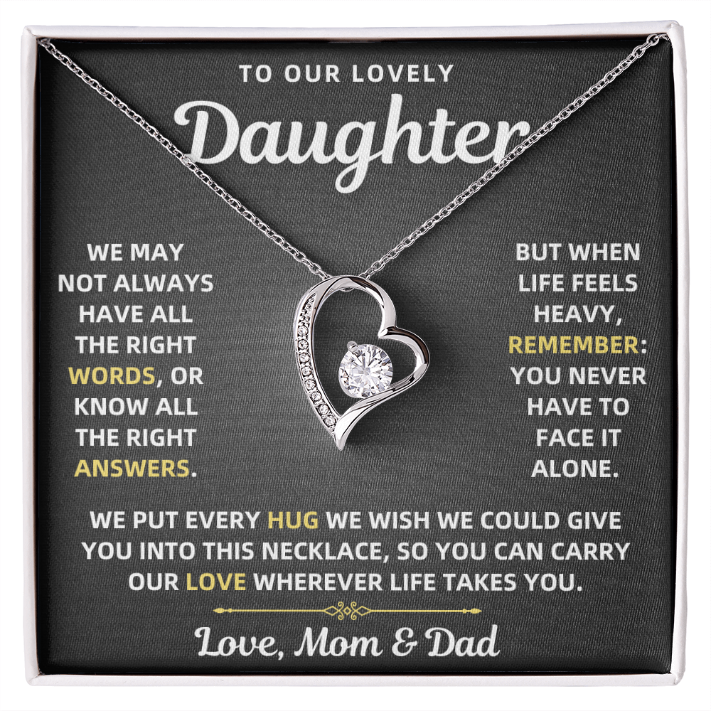 To Our Daughter Necklace From Mom & Dad – Forever Love Gift
