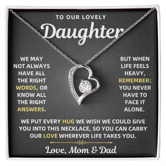 To Our Daughter Necklace From Mom & Dad – Forever Love Gift