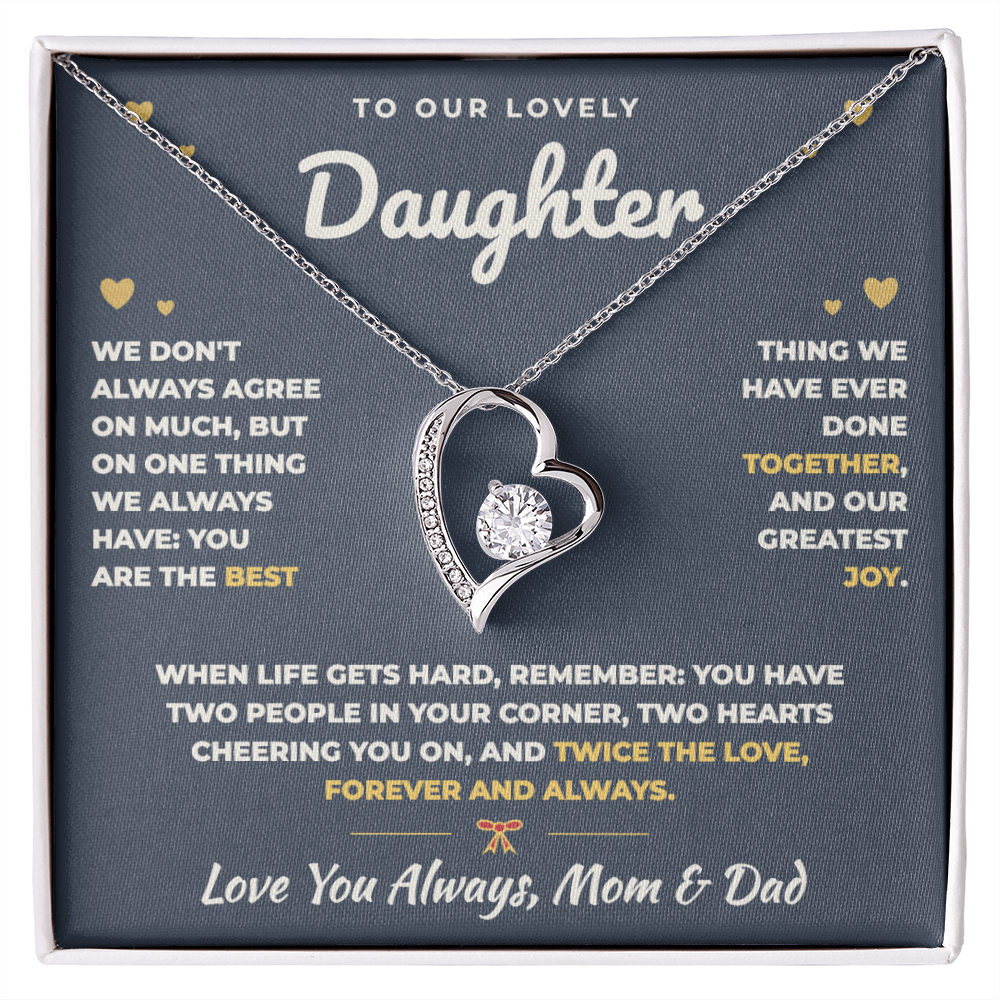To Our Daughter Necklace From Mom & Dad – The Best Thing We Ever Did Together (md.both.2.fl)