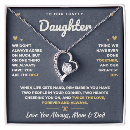 To Our Daughter Necklace From Mom & Dad – The Best Thing We Ever Did Together (md.both.2.fl)