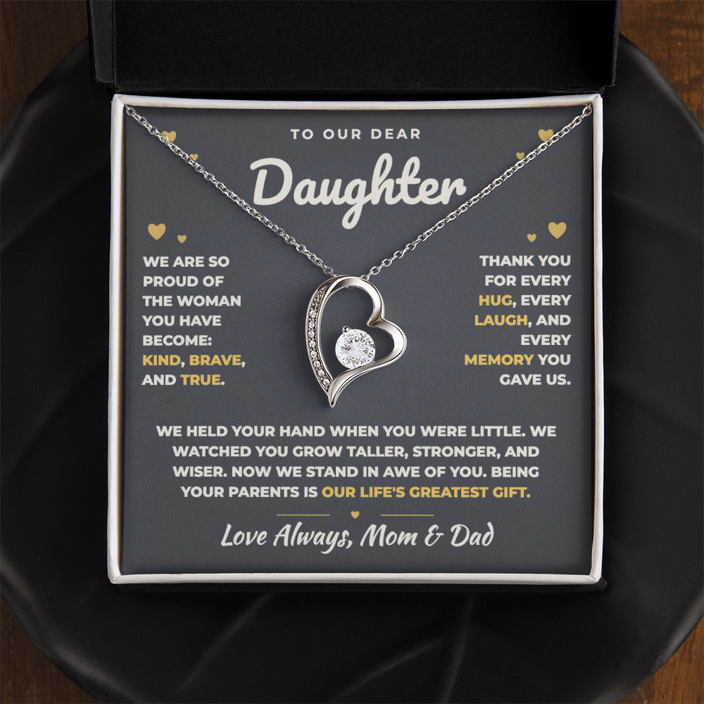 To Our Daughter Necklace From Mom & Dad – Our Life's Greatest Gift (md.proud.1.fl)
