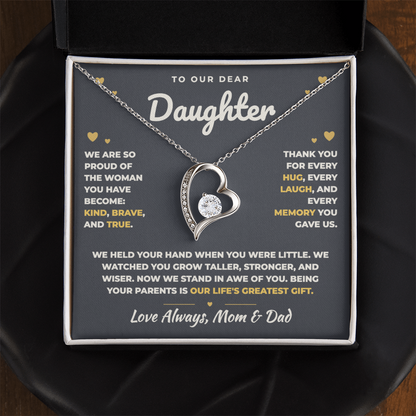 To Our Daughter Necklace From Mom & Dad – Our Life's Greatest Gift