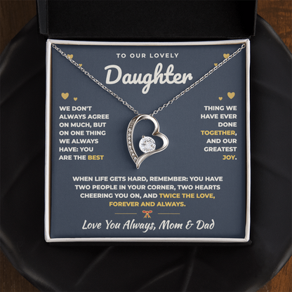 To Our Daughter Necklace From Mom & Dad – The Best Thing We Ever Did Together