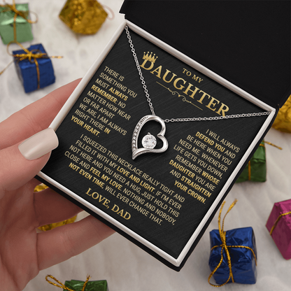 To My Daughter Necklace From Dad – Remember Whose Daughter You Are