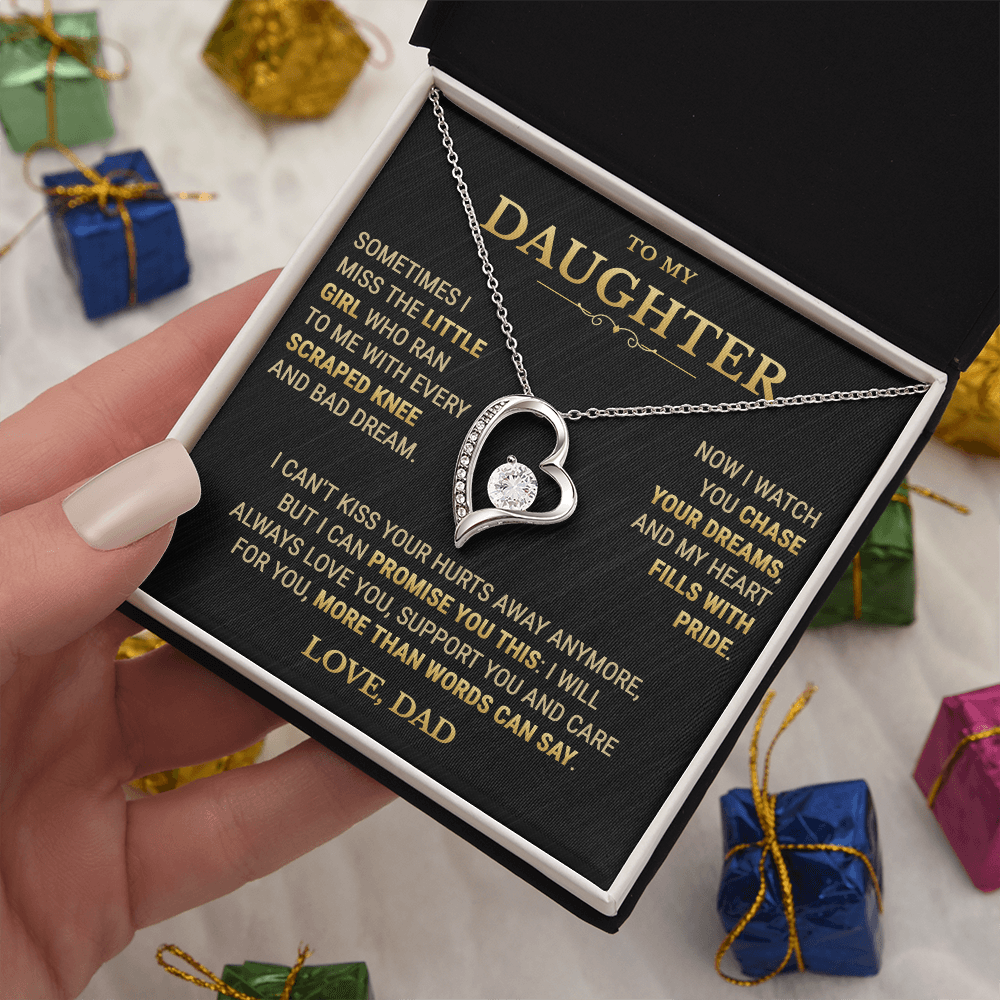 To My Daughter Necklace From Dad – My Heart Fills With Pride