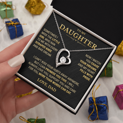 To My Daughter Necklace From Dad – My Heart Fills With Pride