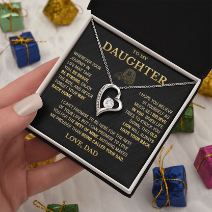 To My Daughter Necklace From Dad – This Old Lion Will Always Have Your Back