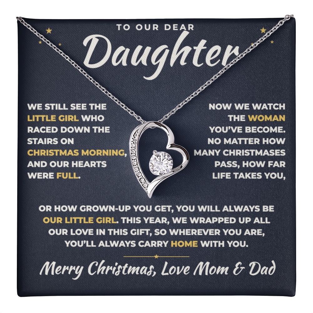 To Our Daughter Christmas Necklace From Mom & Dad – Always Our Little Girl (md.lg.1.fl)