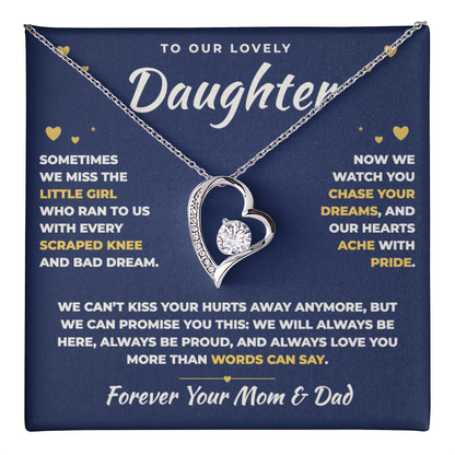 To Our Daughter Necklace From Mom & Dad – Our Hearts Ache With Pride