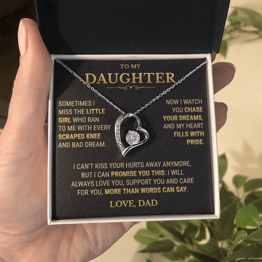 To My Daughter Necklace From Dad – My Heart Fills With Pride