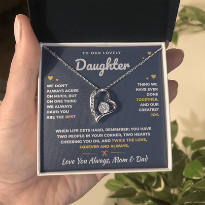 To Our Daughter Necklace From Mom & Dad – The Best Thing We Ever Did Together