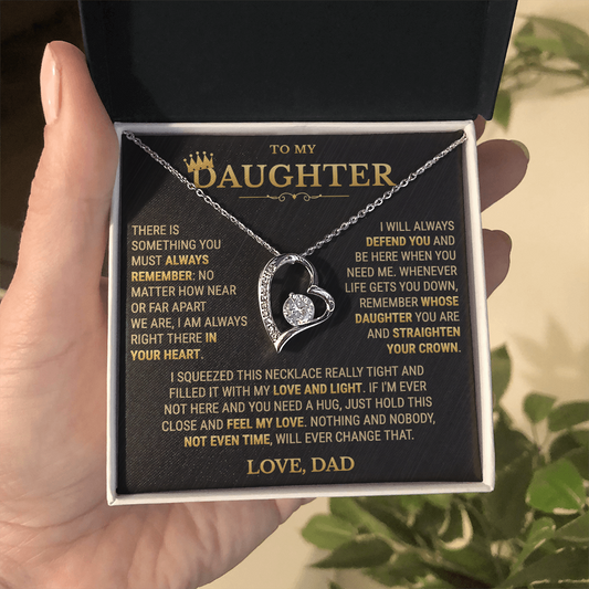 To My Daughter Necklace From Dad – Remember Whose Daughter You Are