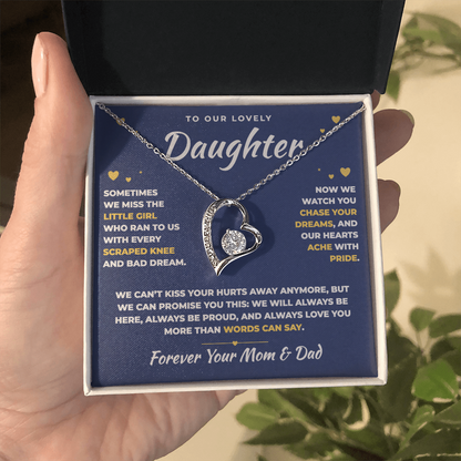 To Our Daughter Necklace From Mom & Dad – Our Hearts Ache With Pride