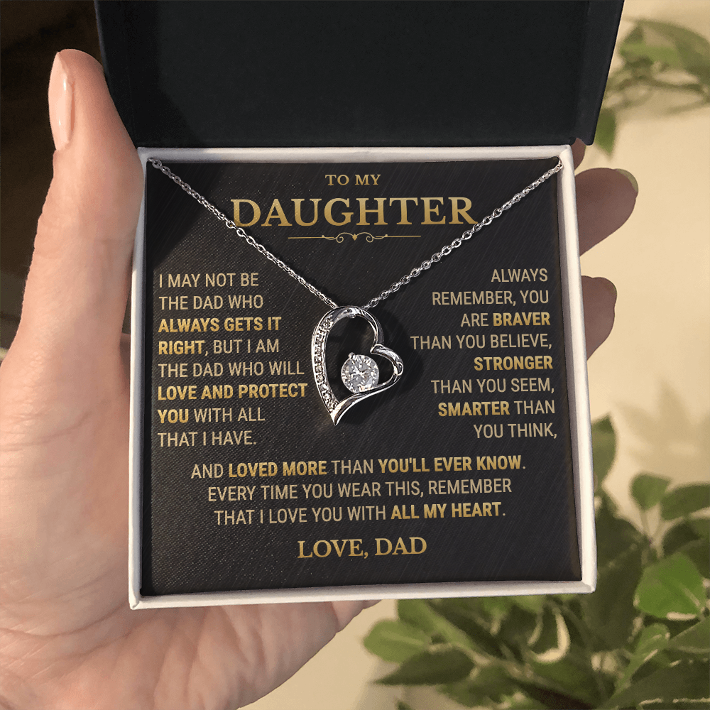 To My Daughter Necklace From Dad – The Dad Who Will Love And Protect You