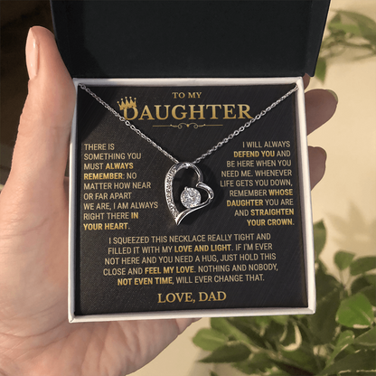 To My Daughter Necklace From Dad – Remember Whose Daughter You Are