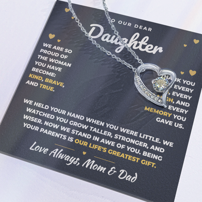 To Our Daughter Necklace From Mom & Dad – Our Life's Greatest Gift